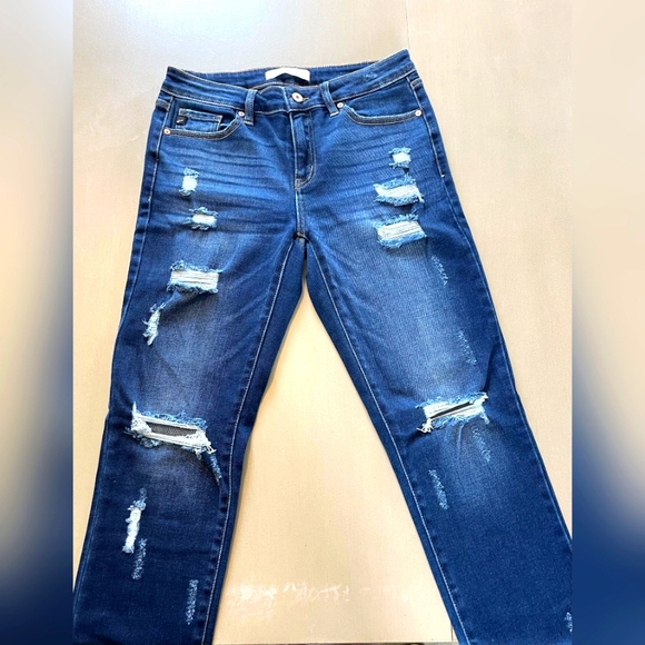 KanCan Denim - Kancan womens distressed skinny jeans size 7/27